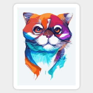 Colorful cat Sticker